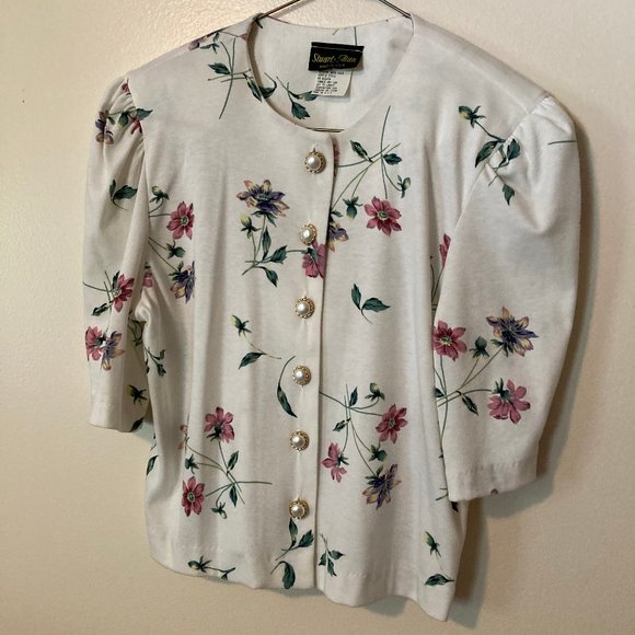 Vintage 1980's Stuart Alan Blouse & Pocketed Skirt Set. - Picture 2 of 10